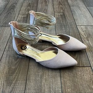 G by Guess blush gold dress flats pointed toe 9M shoes